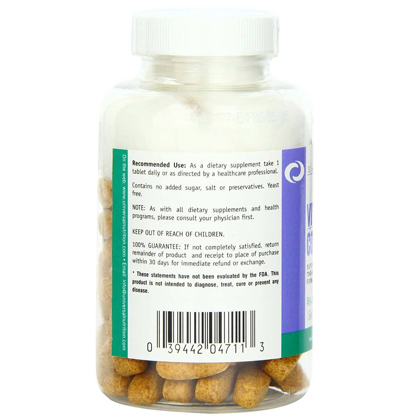 Comprar Universal Nutrition Vitamina B Complexo - 100 Tabletes - Imagem 3