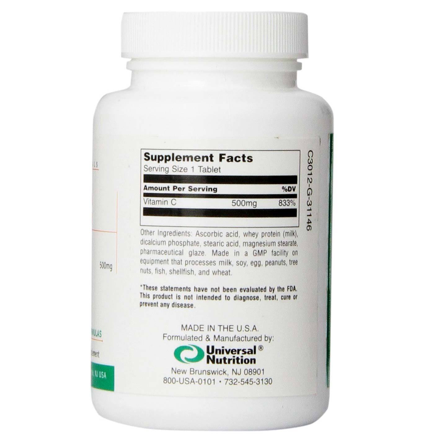 Comprar Universal Nutrition Vitamina C Formula - 500 mg - 100 Tabletes - Imagem 2
