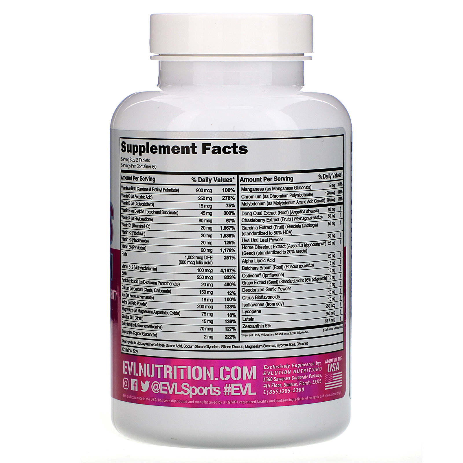 Comprar EVLution Nutrition, Multivitamínico para Mulheres, 120 Comprimidos - Imagem 2