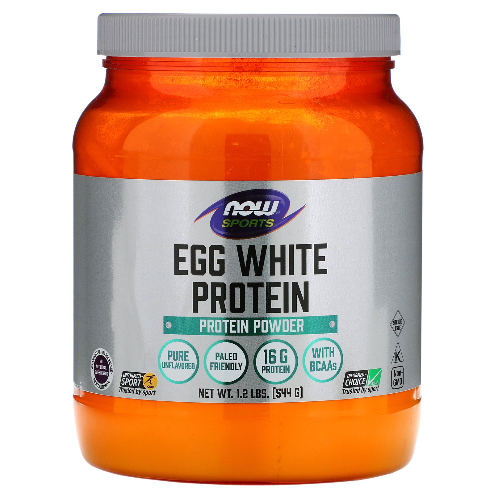 Comprar Now Foods, Proteína de ovos brancos, proteína em pó, 544 g