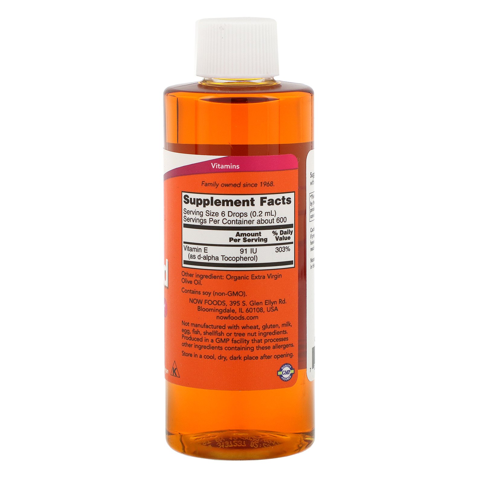 Comprar Now Foods, Vitamina E Natural Líquida, 4 fl oz (120 ml) - Imagem 2