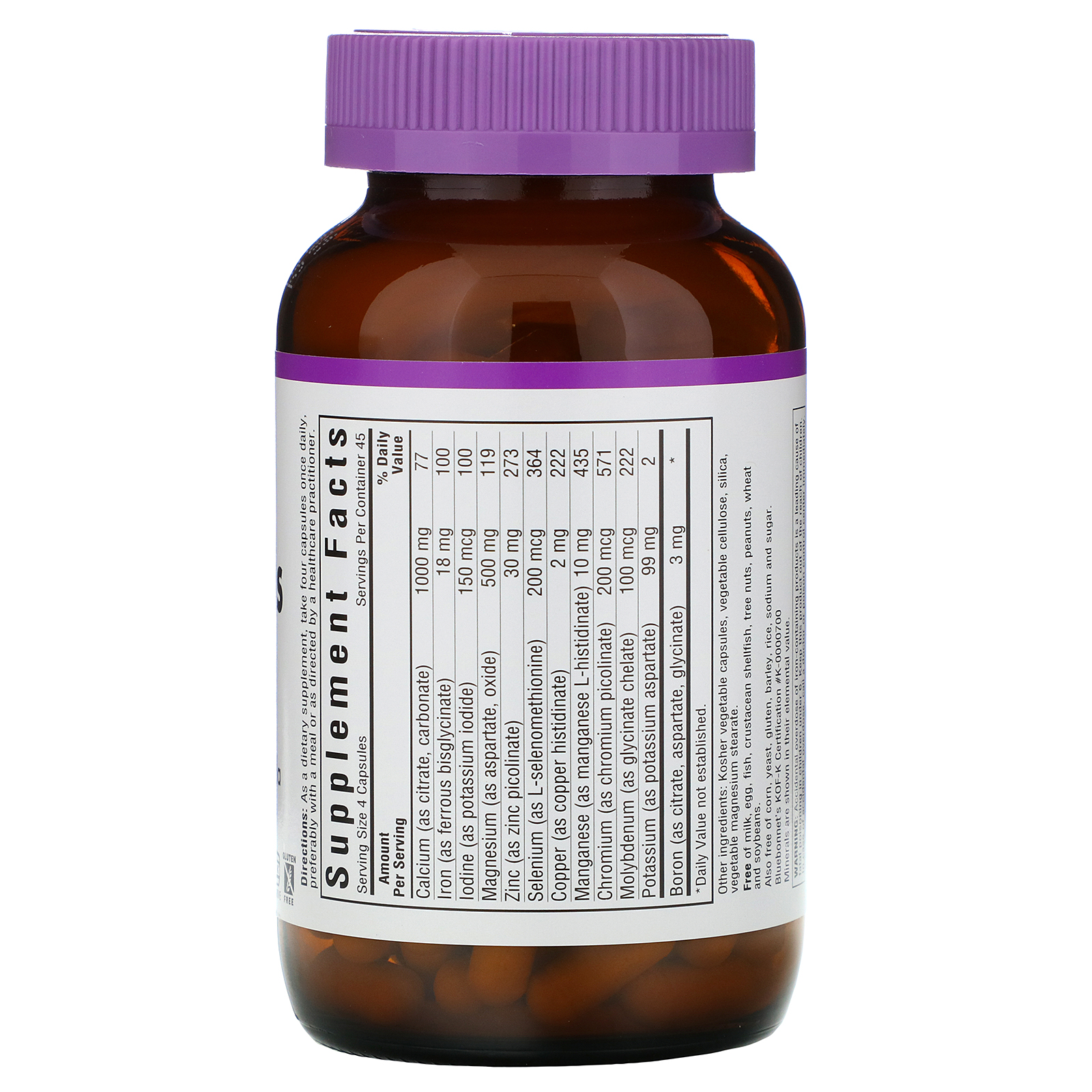 Comprar Bluebonnet Nutrition, Multiminerais, com Boro, 180 Vcaps - Imagem 2