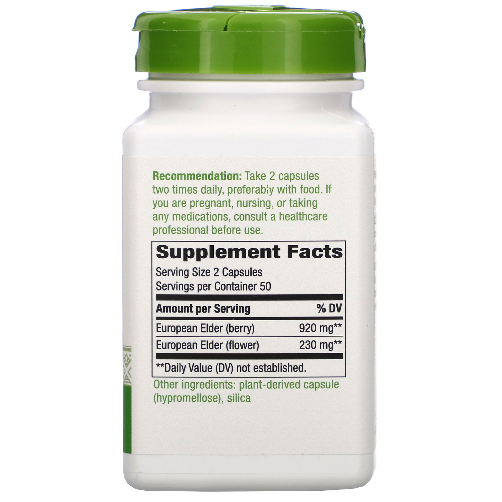 Comprar Nature's Way, Sabugueiro Preto, 575 mg, 100 Cápsulas Vegetais - Imagem 2
