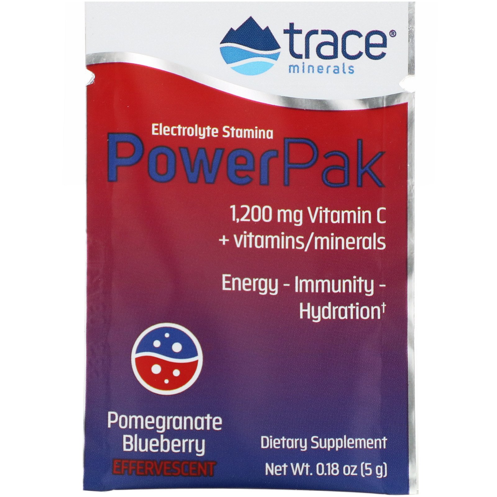 Comprar Trace Minerals Research, Electrolyte Stamina PowerPak, Pomegranate Blueberry, 30 Packets, 0.18 oz (5 g) Each - Imagem 3