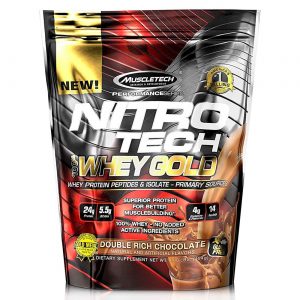 Comprar MuscleTech Nitro Tech 100% Whey Gold Sabor Duplo de Chocolate- 1 lb/ 454g