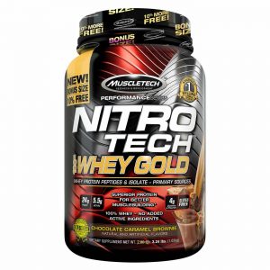 Comprar MuscleTech Nitro Tech 100% Whey Gold Bonus Chocolate Caramel Brownie - 2.2 lbs