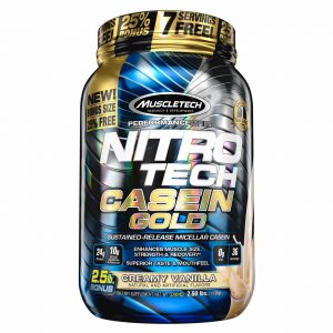 Comprar MuscleTech Nitro Tech Casein Gold, Baunilha cremosa 2.53 lbs/1.13 Kg