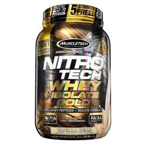 Comprar MuscleTech Nitro Tech Whey Plus Isolate Gold, Baunilha 2 lbs/ 907g
