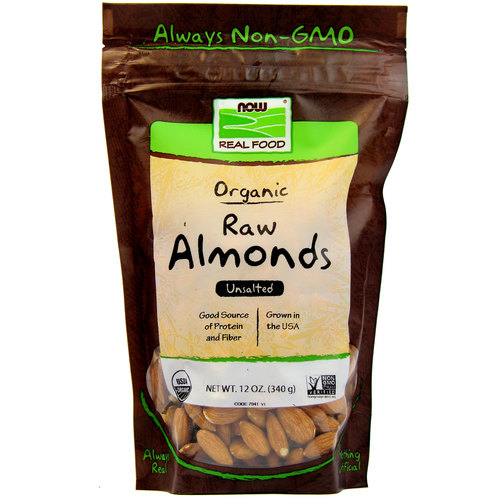 Comprar Now Foods, Amêndoas Integrais Orgânica, Sem Sal - 340 g (12 oz)