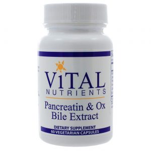 Comprar Vital Nutrients, Extrato de Pancreatina e Ox Bile - 60 Cápsulas vegetarianas