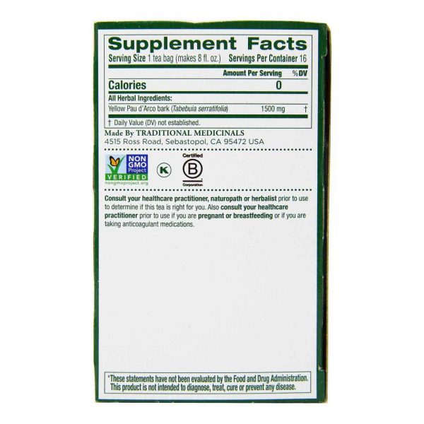 Comprar Traditional Medicinals, Chá de Pau D'arco - 16 Saquinhos de Chá - Imagem 4