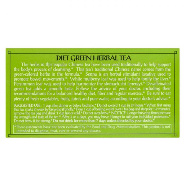 Comprar Triple Leaf Tea, Chá Verde Diet - 20 Saquinhos de Chá - Imagem 4