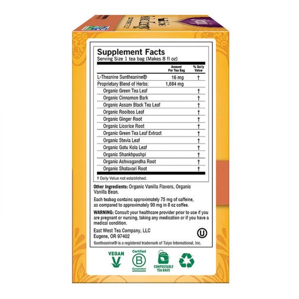 Comprar Yogi Tea Organic, Chá de Energia Perfeita - Sabor Especiaria de Baunilha -16 Sacos - Imagem 4