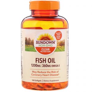 Comprar Sundown Naturals, Óleo de peixe, 1200 mg, 100 cápsulas gelatinosas