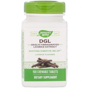 Comprar Nature's Way, DGL, Extrato de Alcaçuz Desglicirrizinizado, Sabor de Alcaçuz, 100 Comprimidos Mastigáveis