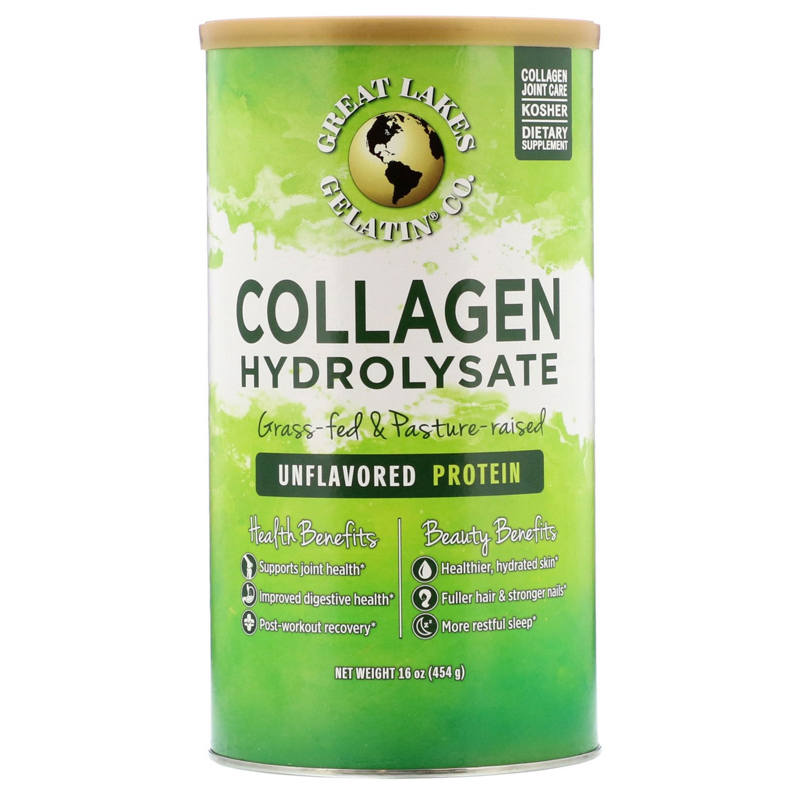 Comprar Great Lakes Gelatin Co., Colágeno Hidrolisado, Sem Sabor, 454 g (16 oz)