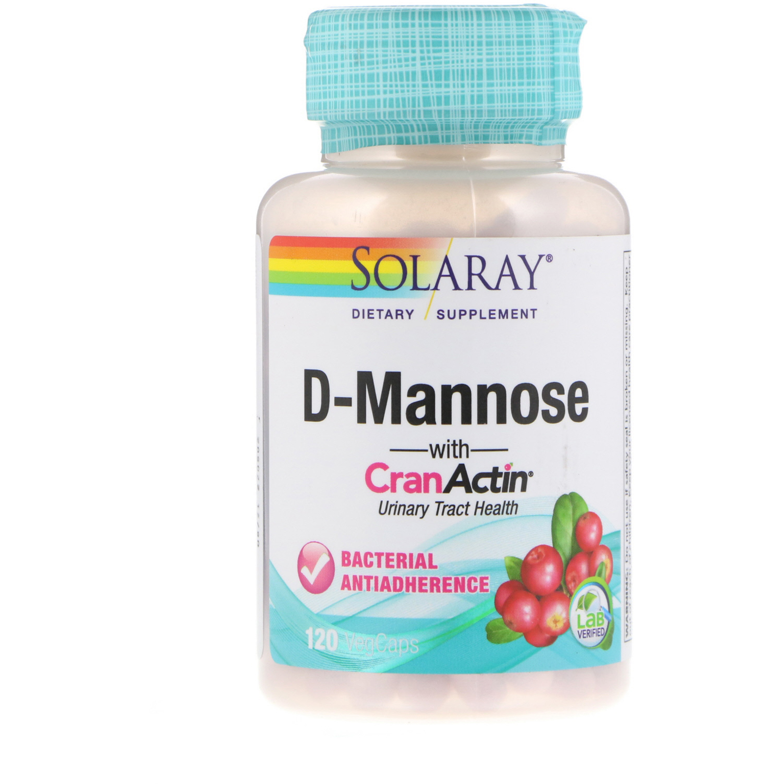 Comprar Solaray, D-Manose, com CranActin, 120 Cápsulas Vegetarianas