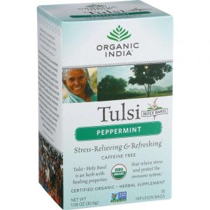 Comprar Orgânico Índia, Chá Tulsi - Hortelã-pimenta -18 sacos de Chá