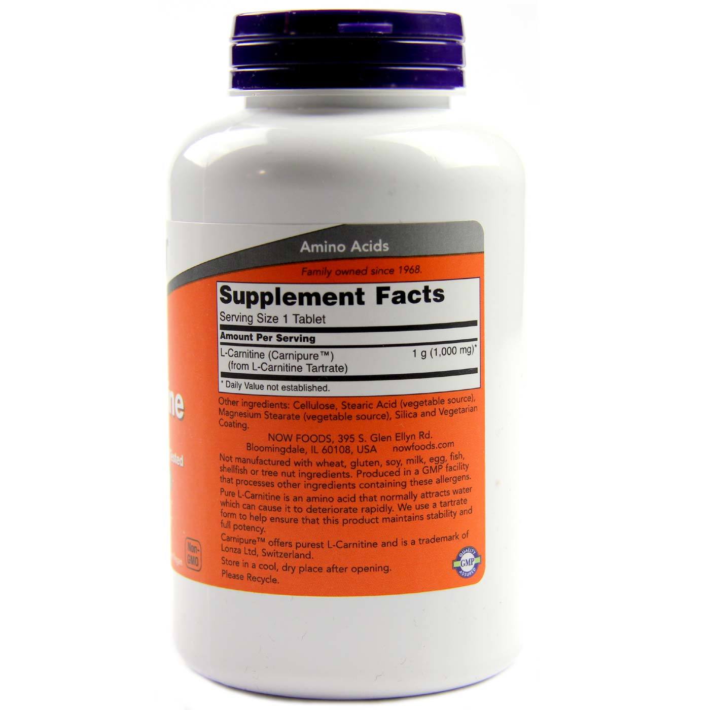 Comprar Now Foods, L-Carnitina 1000 mg - 100 Tabletes - Imagem 2