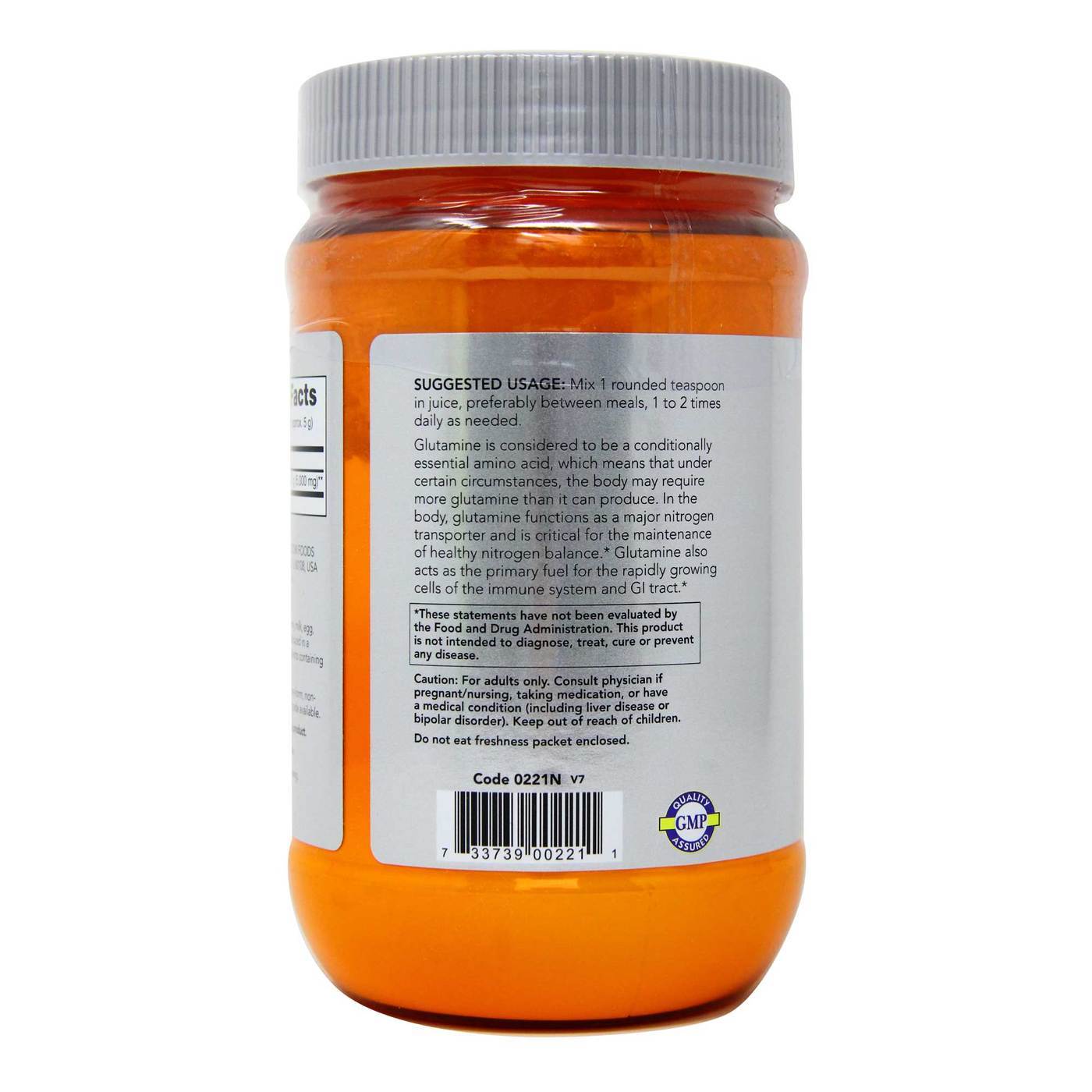 Comprar Now Foods, L-Glutamina em Pó 100% Pura - 454 g - Imagem 2