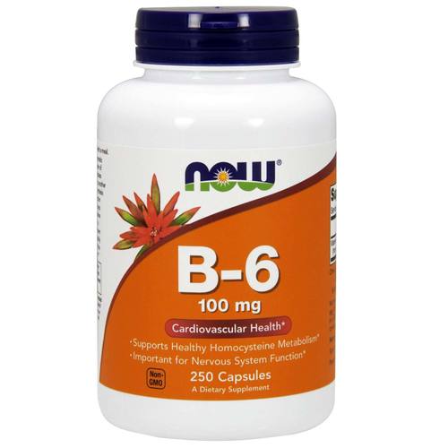 Comprar Now Foods, Vitamina B-6 100 mg - 250 Cápsulas