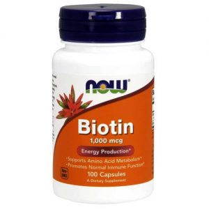 Comprar Now Foods, Biotina 1,000 mcg -100 Cápsulas