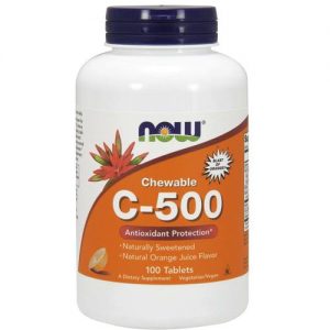 Comprar C-500 Mastigável Now Foods Orange 100 Gomas