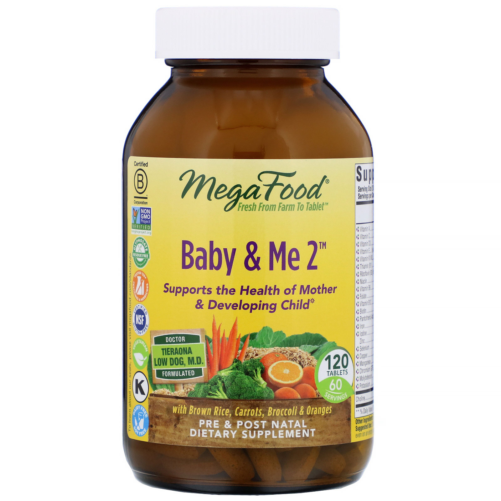 Comprar MegaFood, Baby & Me 2, 120 Comprimidos