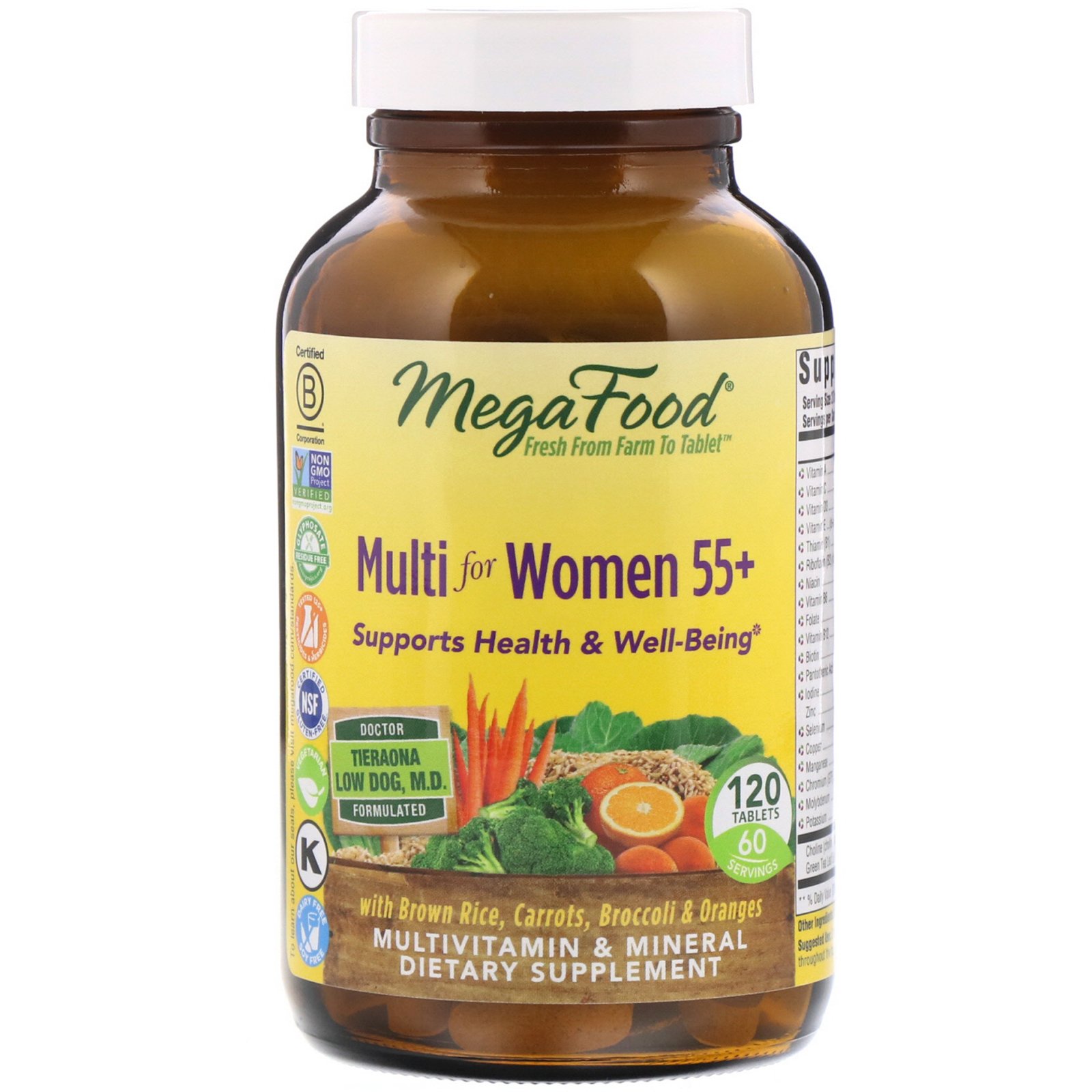 Comprar MegaFood, Multivitamínico Feminino, Acima dos 55 Anos, 120 Comprimidos