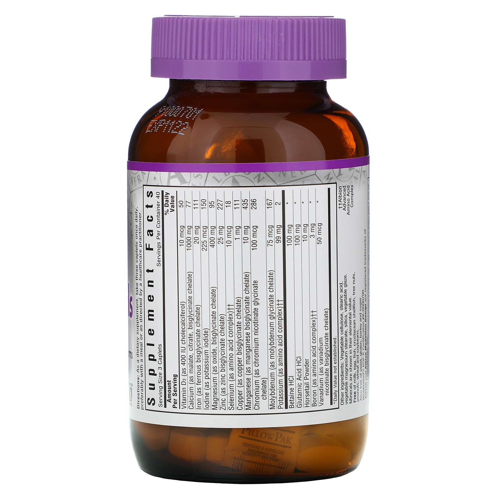 Comprar Bluebonnet Nutrition, Multiminerais Quelatos de Alta Potência, 120 Cápsulas - Imagem 2