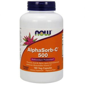 Comprar AlphaSorb-C 500 Now Foods 180 Cápsulas Vegetarianas