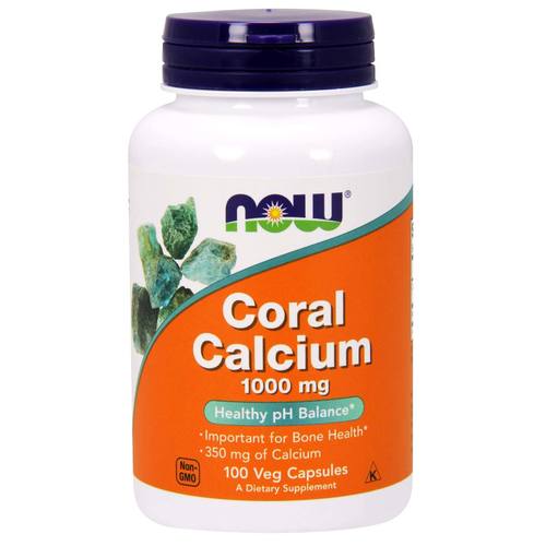 Comprar Now Foods, Cálcio Coral 1000 mg - 100 Cápsulas Vegetarianas