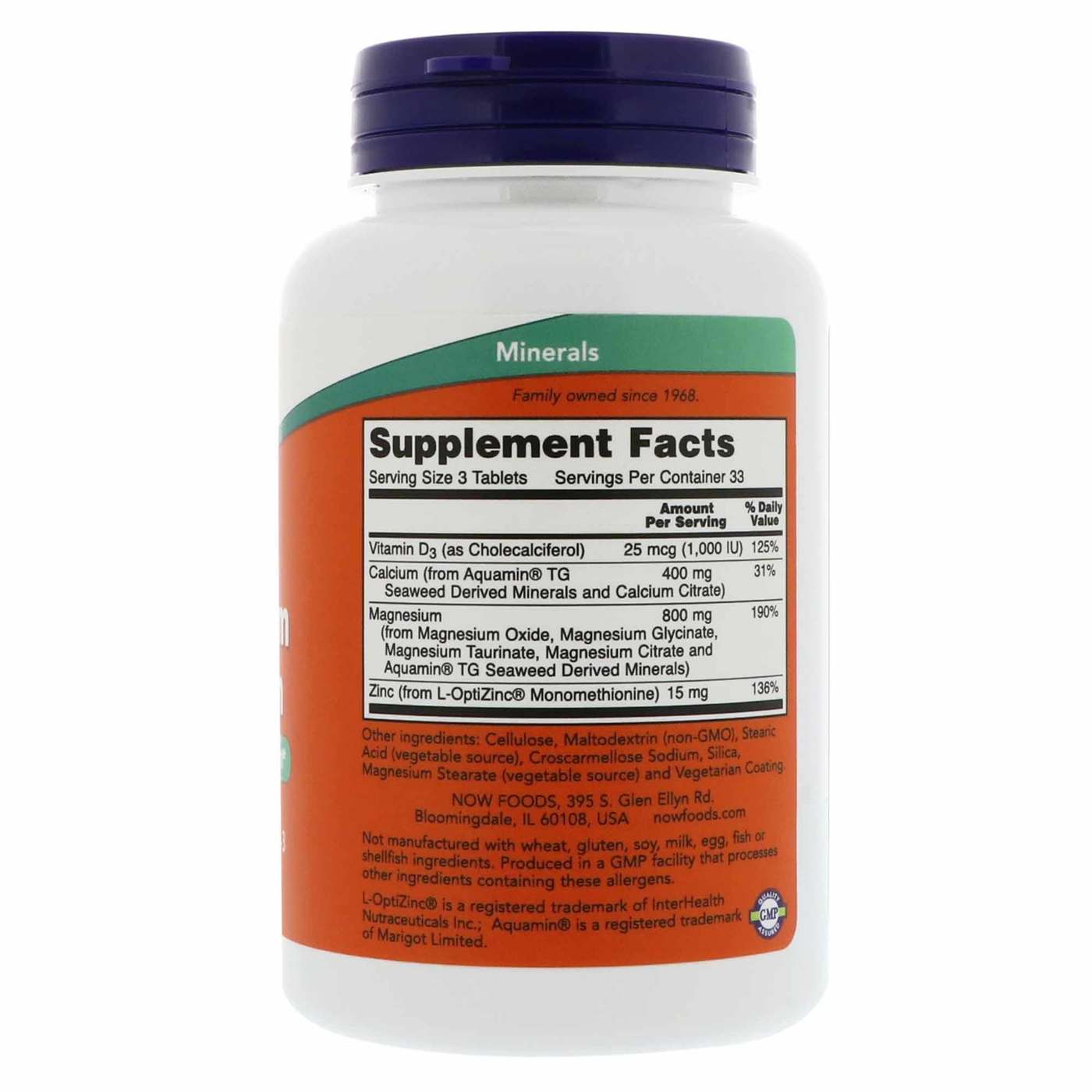 Comprar Now Foods, Magnésio e Cálcio - 100 Tabletes - Imagem 2