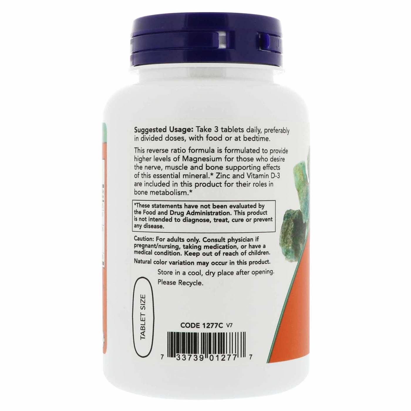 Comprar Now Foods, Magnésio e Cálcio - 100 Tabletes - Imagem 3