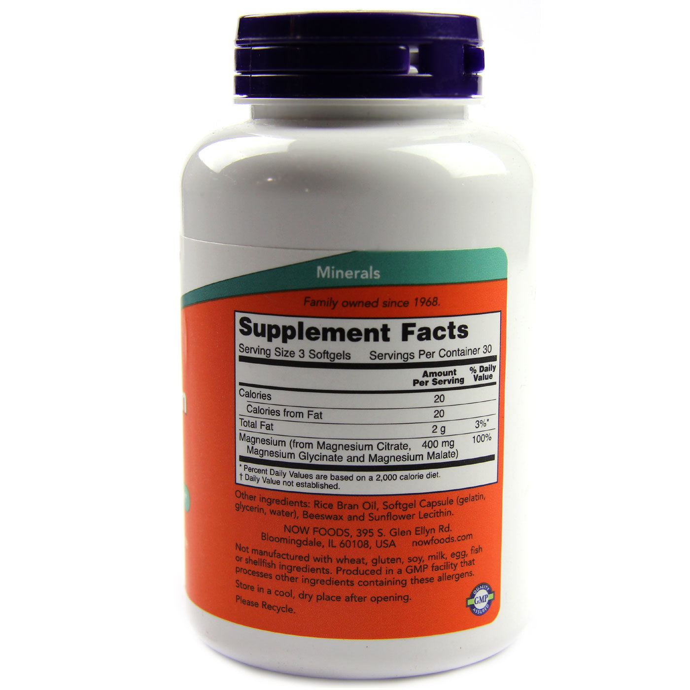 Comprar Now Foods, Citrato de Magnésio - 90 Cápsulas em Gel - Imagem 2