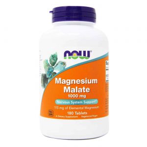 Comprar Now Foods, Malato de magnésio 1000 mg - 180 Tabletes