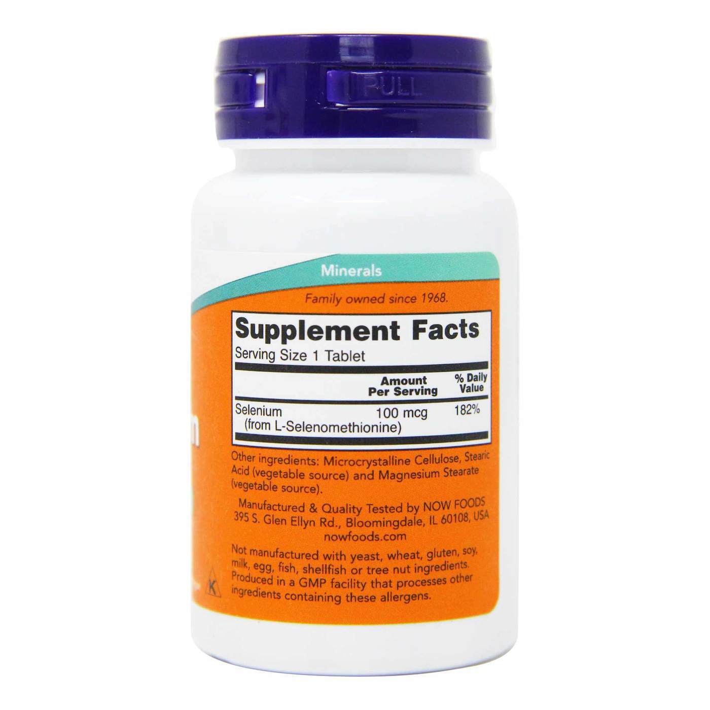 Comprar Now Foods, Selênio 100 mcg Sem Levedura - 100 Tabletes - Imagem 3