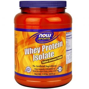 Comprar Now Foods, Whey Protein Isolate, Caramelo Toffee - 816 g