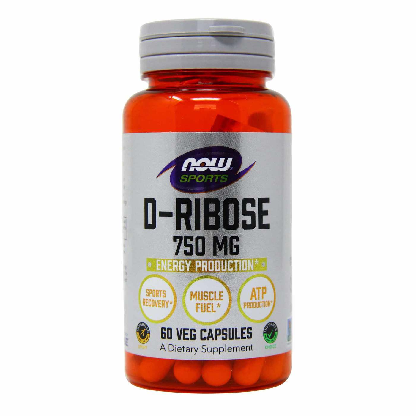 Comprar Now Foods, D-Ribosa 750 mg - 60 Cápsulas Vegetarianas