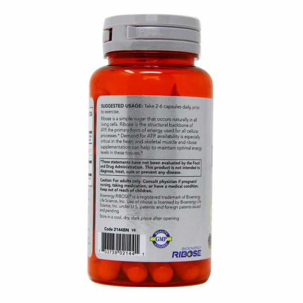Comprar Now Foods, D-Ribosa 750 mg - 60 Cápsulas Vegetarianas - Imagem 4