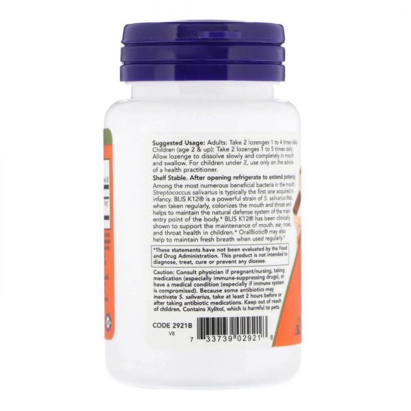 Comprar Now Foods, OralBiotic - 60 Pastilhas - Imagem 4