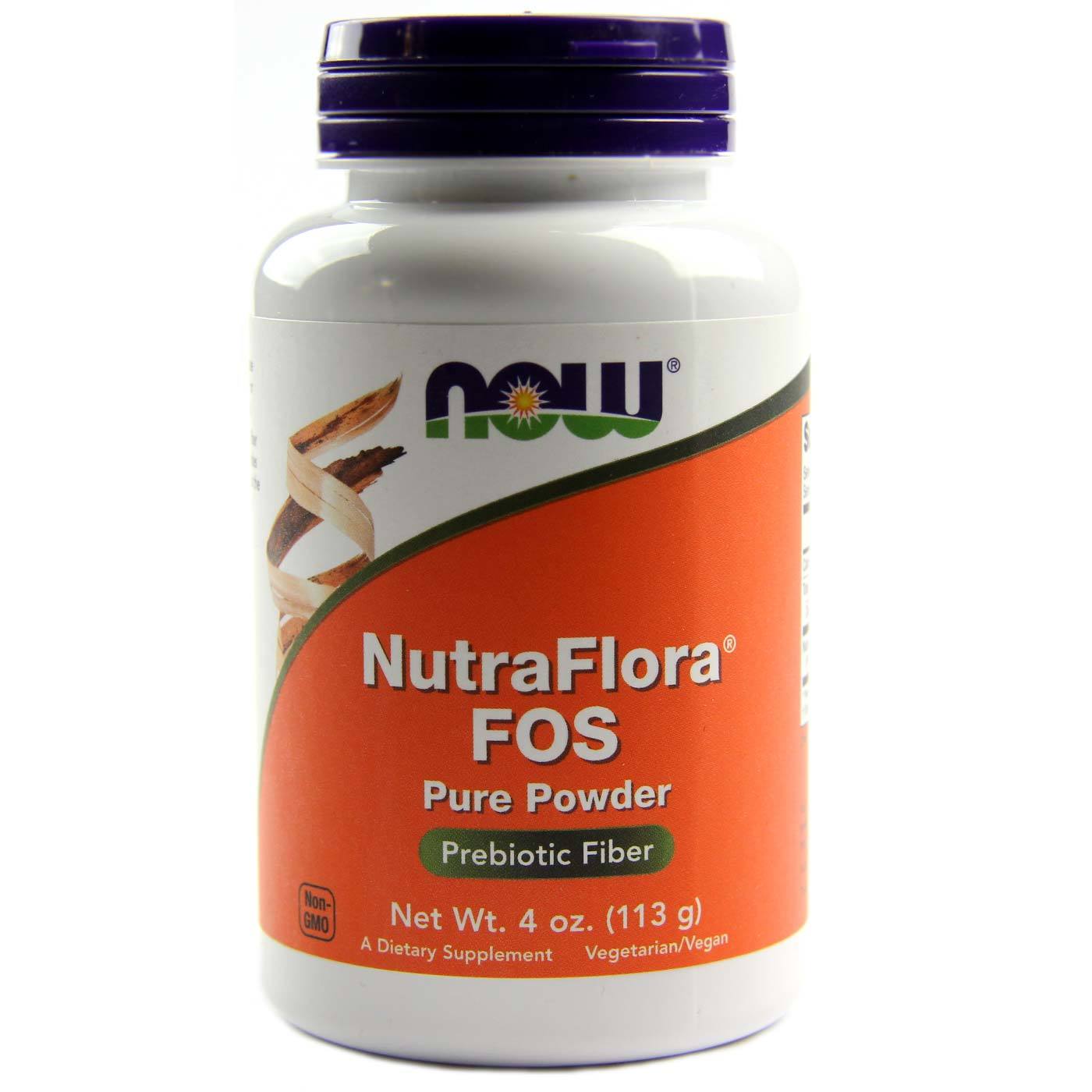 Comprar Now Foods, NutraFlora FOS em Pó - Fibra Probiótica - 113 g