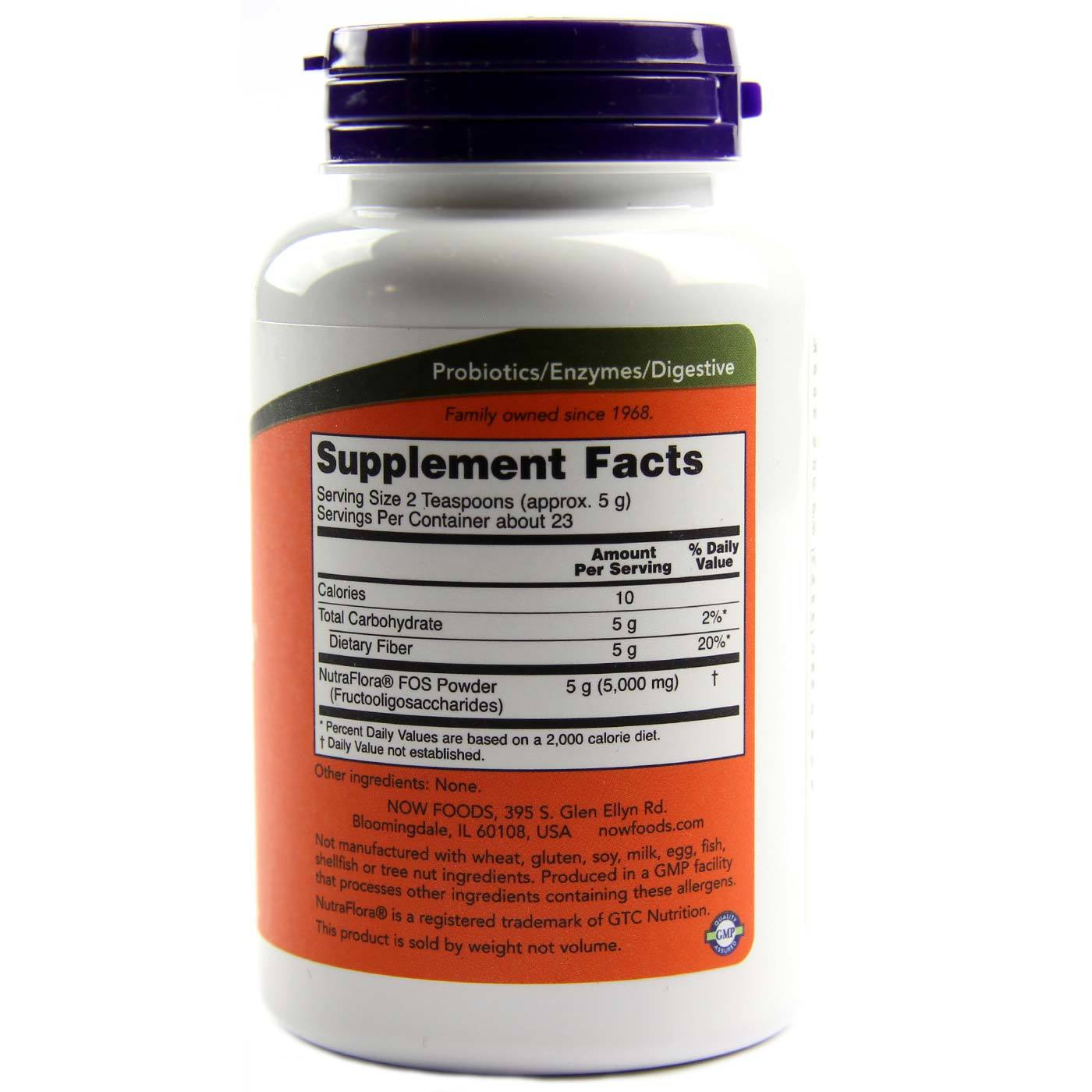 Comprar Now Foods, NutraFlora FOS em Pó - Fibra Probiótica - 113 g - Imagem 2