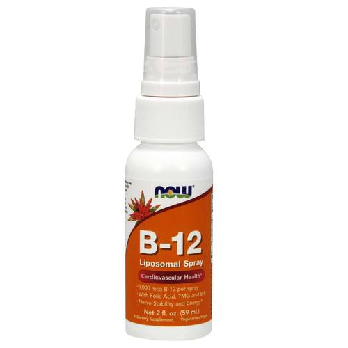 Comprar Now Foods, Spray Liposomal B-12 com Acido Fólico- 60 ml