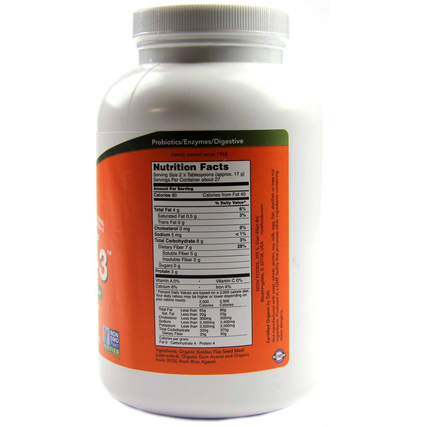 Comprar Now Foods, Fibra-3 - 454 g - Imagem 2