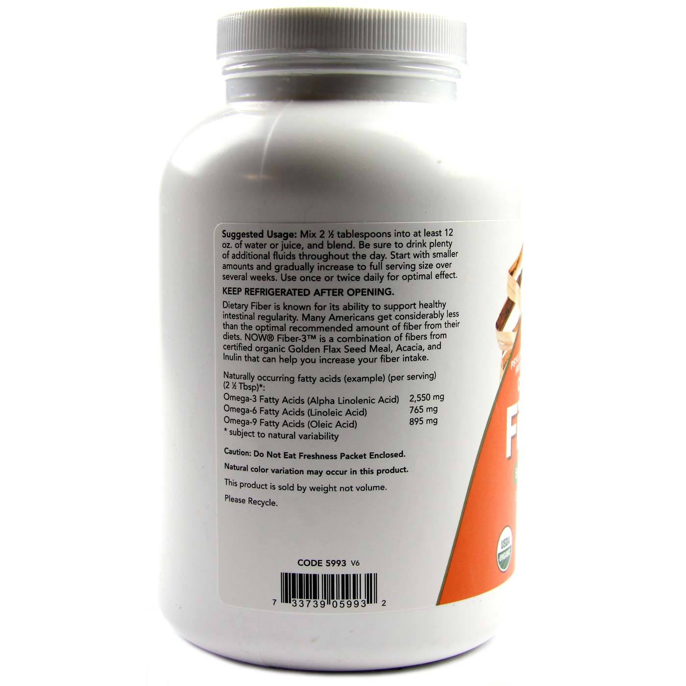 Comprar Now Foods, Fibra-3 - 454 g - Imagem 3
