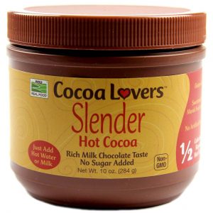 Comprar Now Foods, Slender Chocolate Quente - Sem Açúcar - 284 g