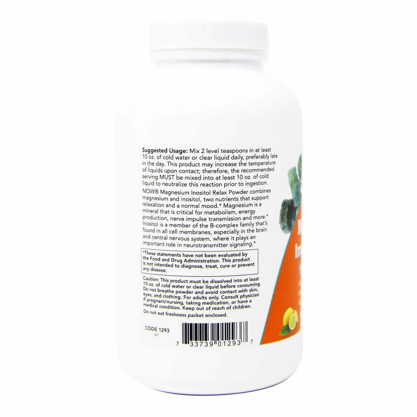 Comprar Now Foods, Magnésio Inositol Relax - 454 g - Imagem 2