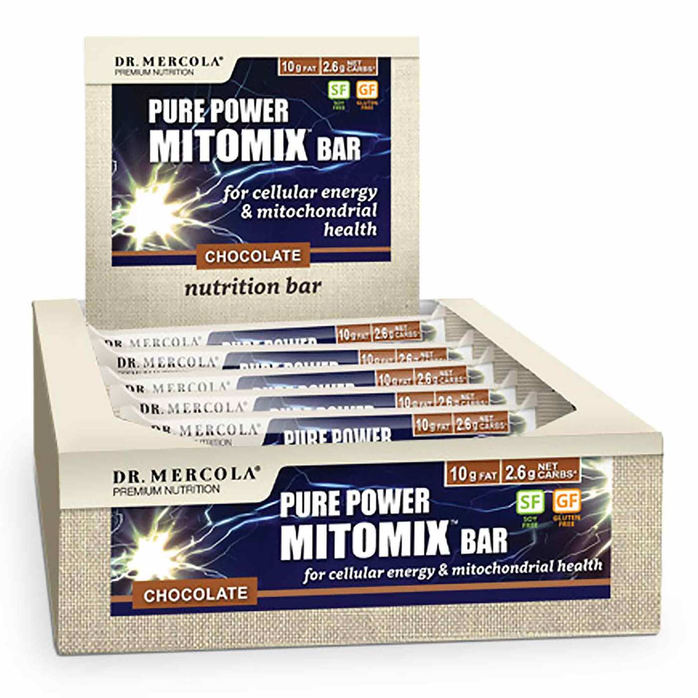 Comprar Dr. Mercola Chocolate Mitomix Bars - 12 pack - 1.41 oz. Bars