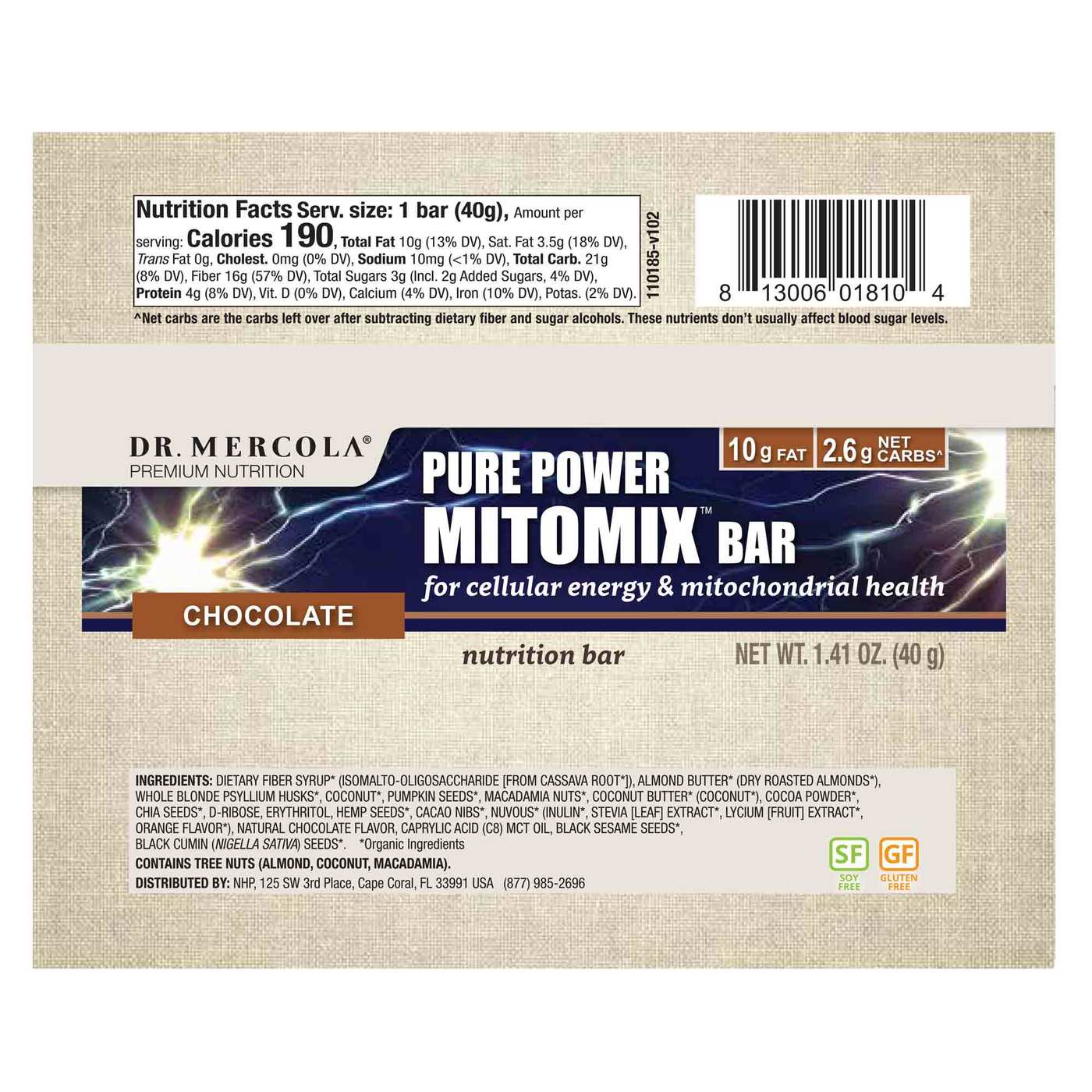 Comprar Dr. Mercola Chocolate Mitomix Bars - 12 pack - 1.41 oz. Bars - Imagem 3